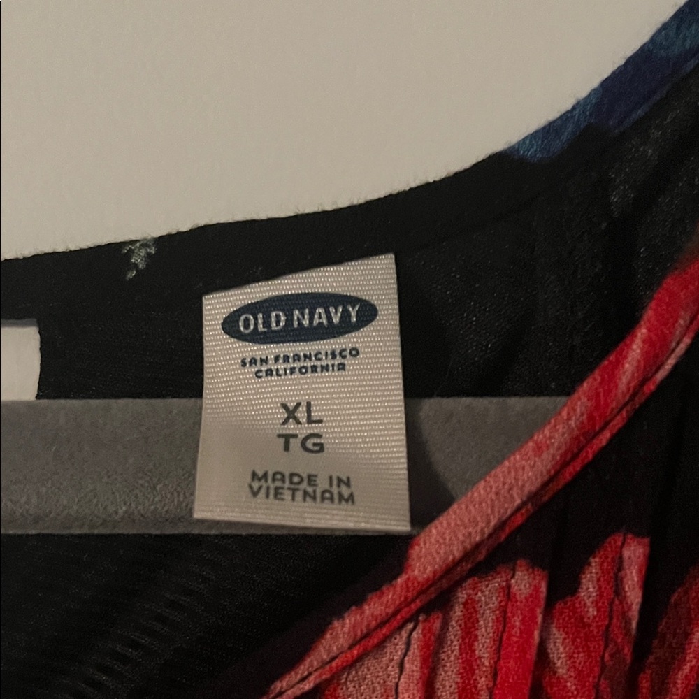 Old Navy Black Dress with Colorful Floral Print - Picture 2 of 6